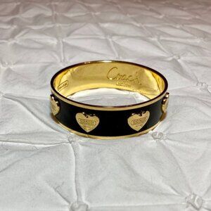 🖤 Coach Heart Bracelet Black and Gold Like new